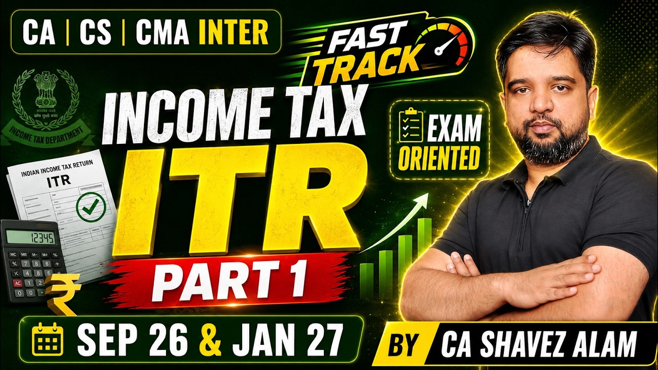 TAXATION REVISION  CLASS 7 II Income Tax return (ITR)concepts & QA II CA/CMA/CS  MAY/SEP 26 & JAN 27