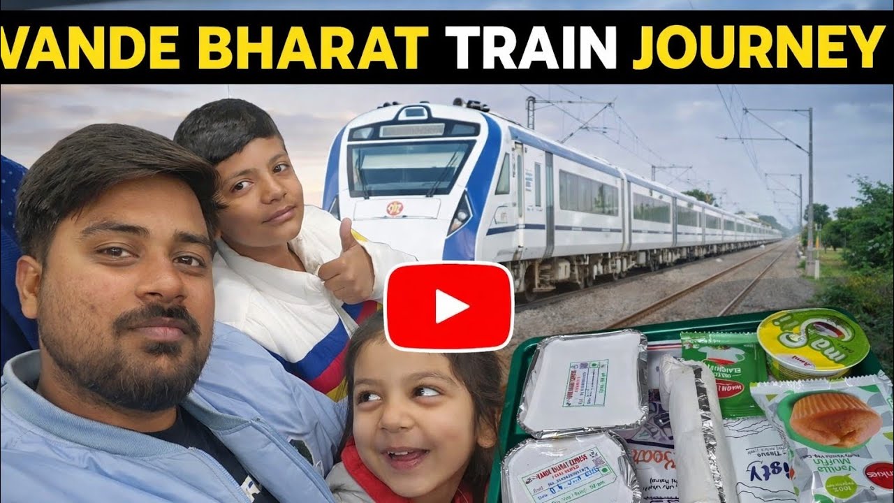 India’s Fastest Train 🚄 Vande Bharat Journey + Food Review 🍱