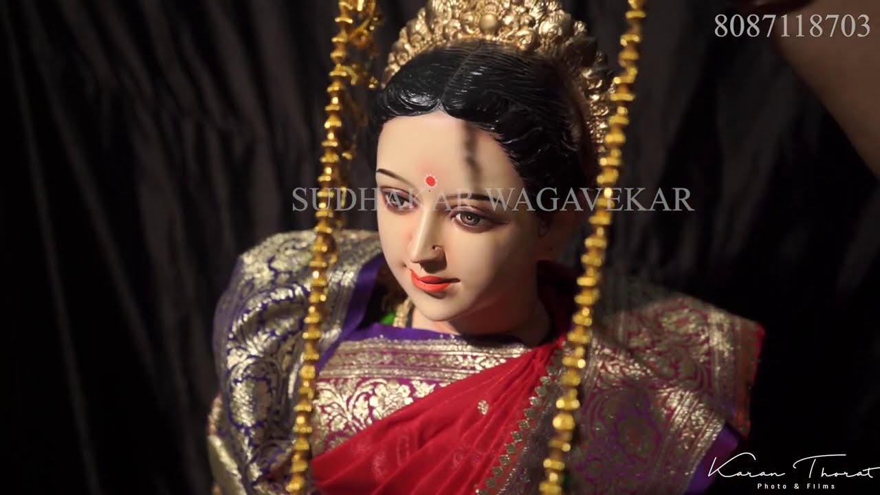 गौरीला साडी कशी नेसवावी. | How To Drape A Sadi To Gauri Statue. #Part 2