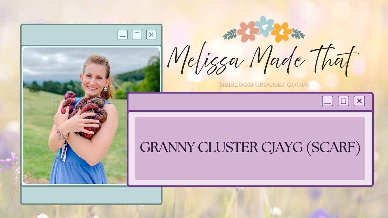 How to Crochet Granny Cluster CJAYG Join for Scarf