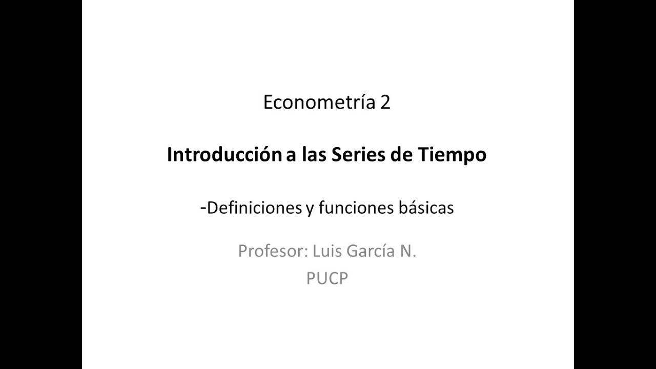 Introducción a las Series de Tiempo Estacionarias