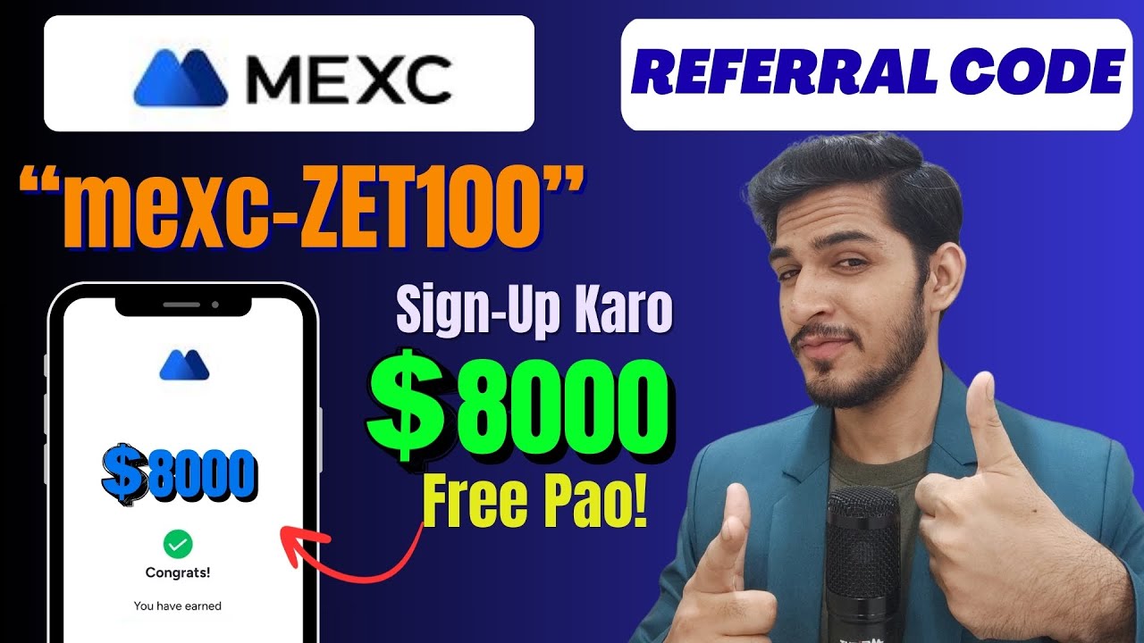 MEXC Referral Code [mexc-ZET100] &ndash; Get ₹8000 Bonus + 10% Discount on Fees 🎁 | MEXC Referral Code