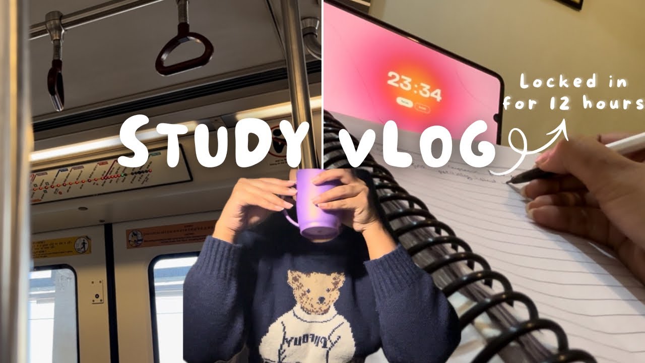 24h STUDY VLOG 🖇️📋 ₊˚. | Productive Days in my life 🎧✩, Exam Prep 
