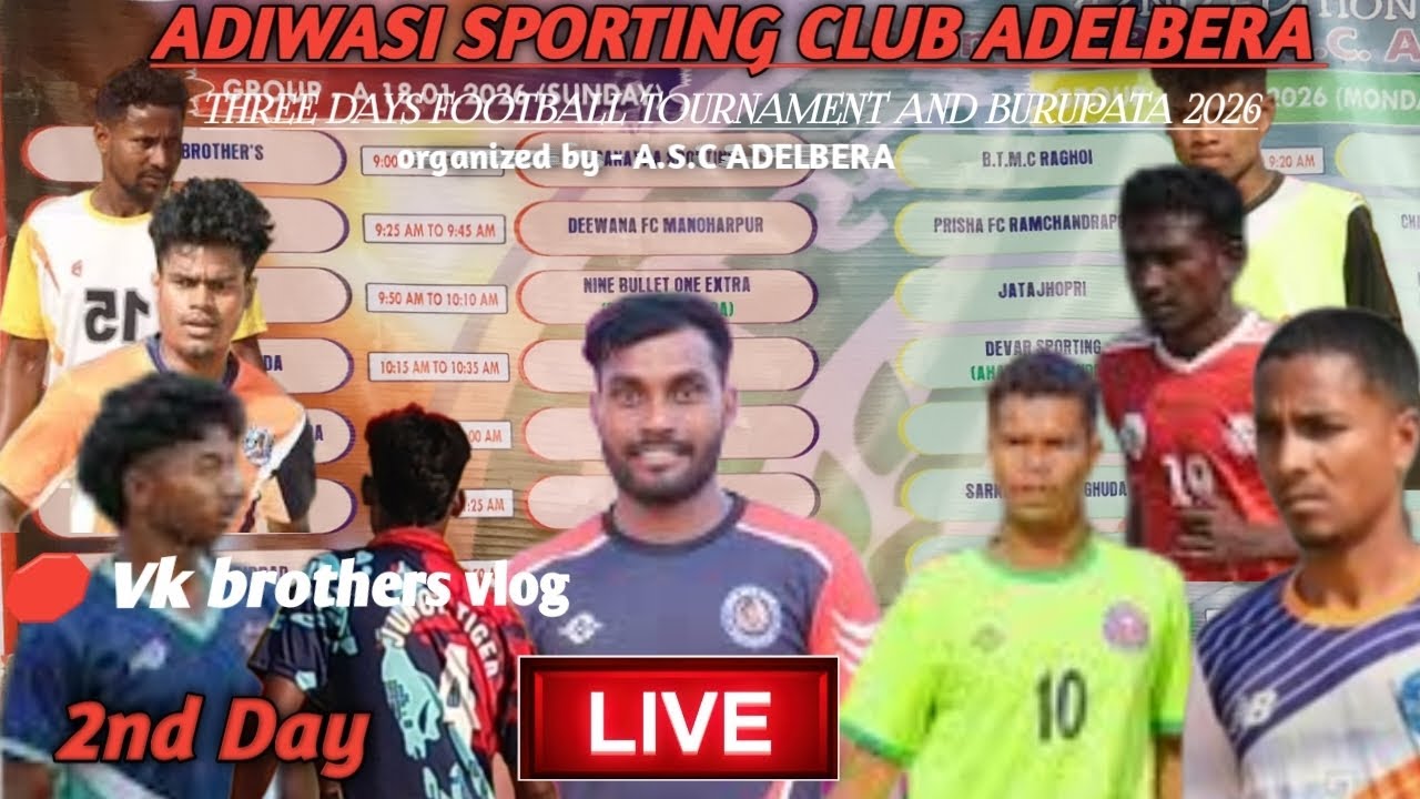 Atish sporting 🆚 Misti fc football tournament At - Adiwasi sporting club Adelbera 2026