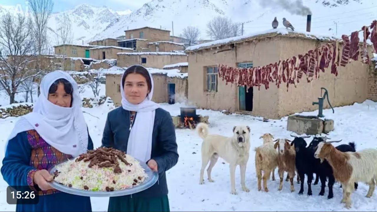 ⛈️In this cold winter ☁️weather and very hard life in our🌨️ villages⛈️