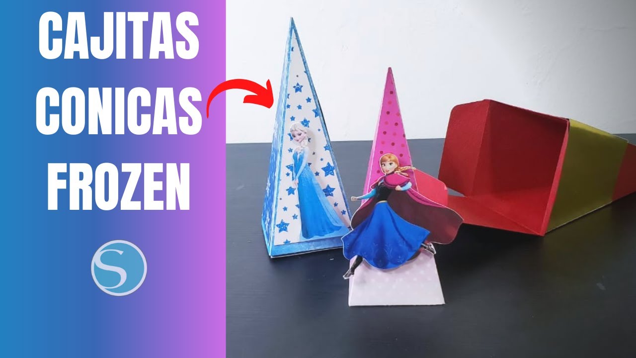 COMO HACER DULCERO TIPO CONO EN SILHOUETTE CAMEO | FROZEN | IDEAS PARA FIESTAS | CAJAS DE DULCES