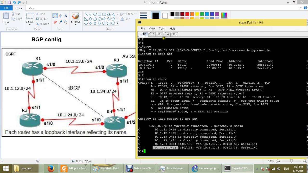 24 BGP config (Lab1)