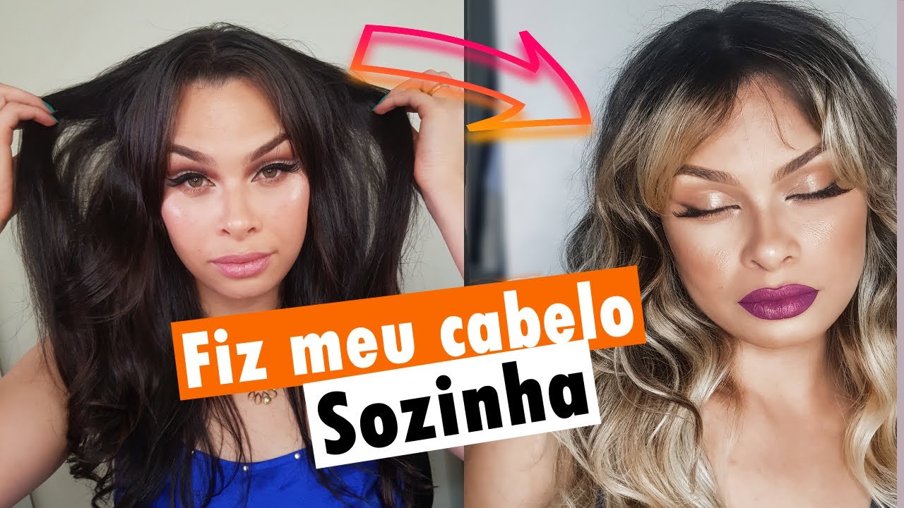 Fiz meu cabelo em casa I De morena a loira luzes I Loira iluminada
