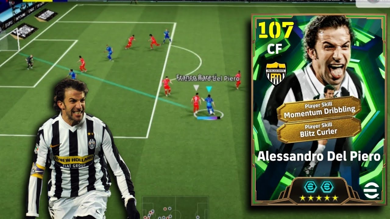 🤯 DEL PIERO 107 TEM UM BLITZ CURLER SINISTRO NO EFOOTBALL 2026🤯GAMEPLAY COM DEL PIERO NOVO EFOOTBALL