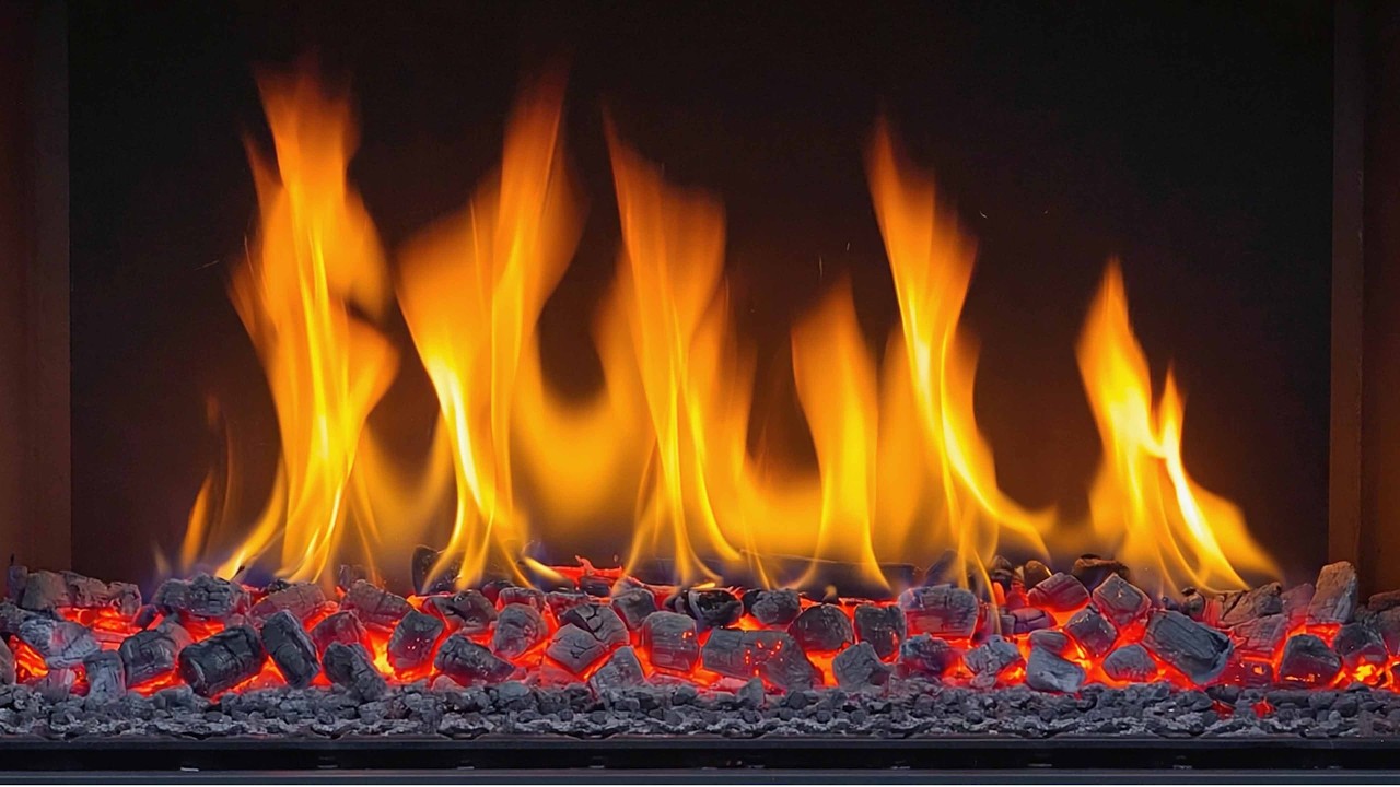 8 Hours Romantic Fireplace Night 💕 Soft Piano & Crackling Fire | 4K Cozy Love Ambience