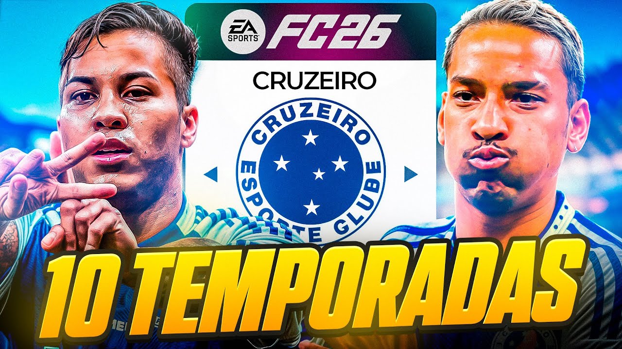 EU ASSUMI O CRUZEIRO POR 10 TEMPORADAS NO FC 26!