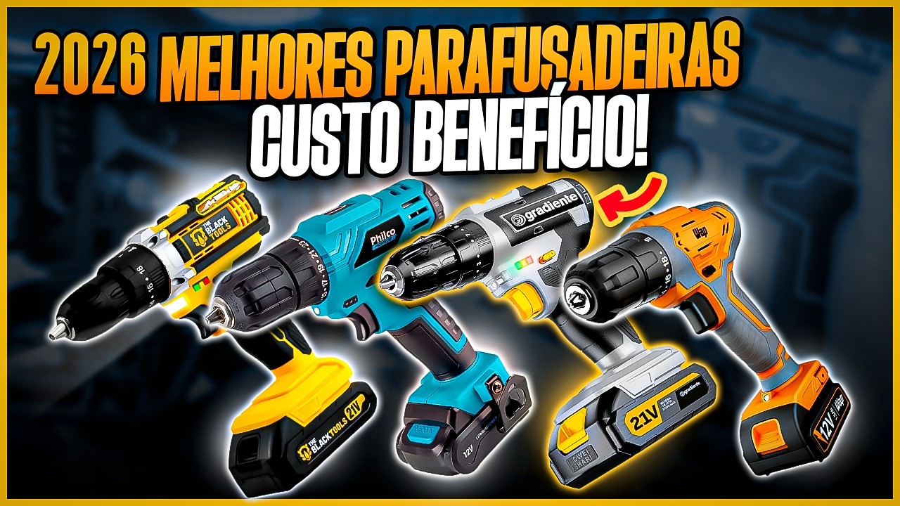 MELHORES PARAFUSADEIRAS SEM FIO para Comprar em 2026! Top 4 Mais Vendidas - Parafusadeira Furadeira