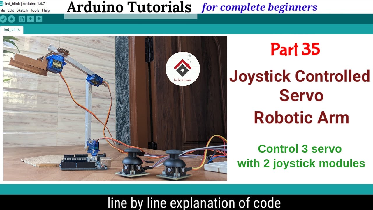 Joystick controlled Servo Robotic Arm using Arduino [with CODE explained] | Micro Servo Robotic Arm