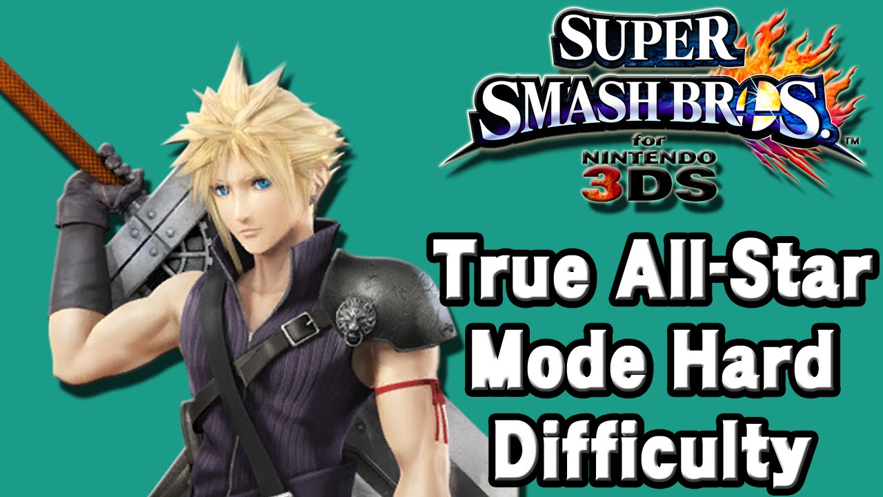 Super Smash Bros. For 3DS (True All-Star Mode Hard Difficulty | Cloud Strife)