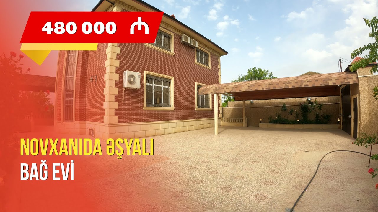 Novxanıda Dənizə panoramalı prestijli ərazidə Əşyalarla 3 mərtəbəli bağ evi Satılır (050) 228-96-16