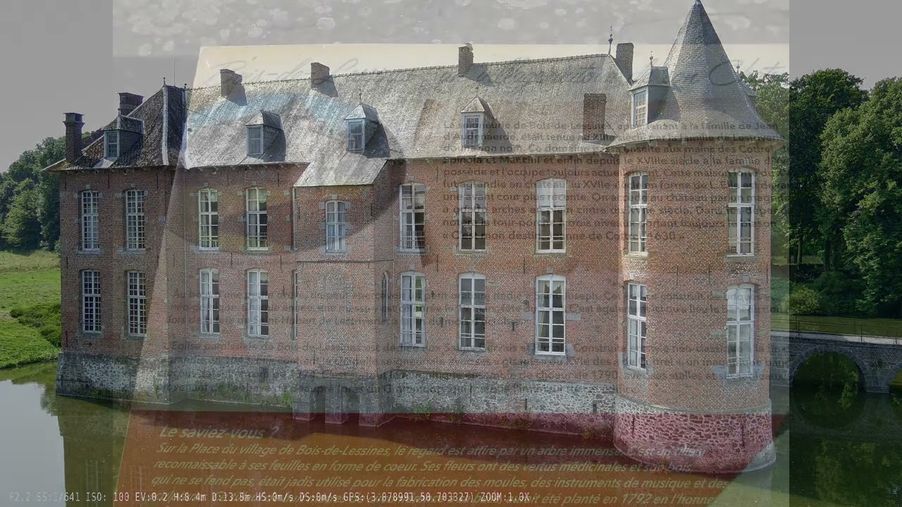 Drone chateau de Lestriverie à Bois-de-Lessines