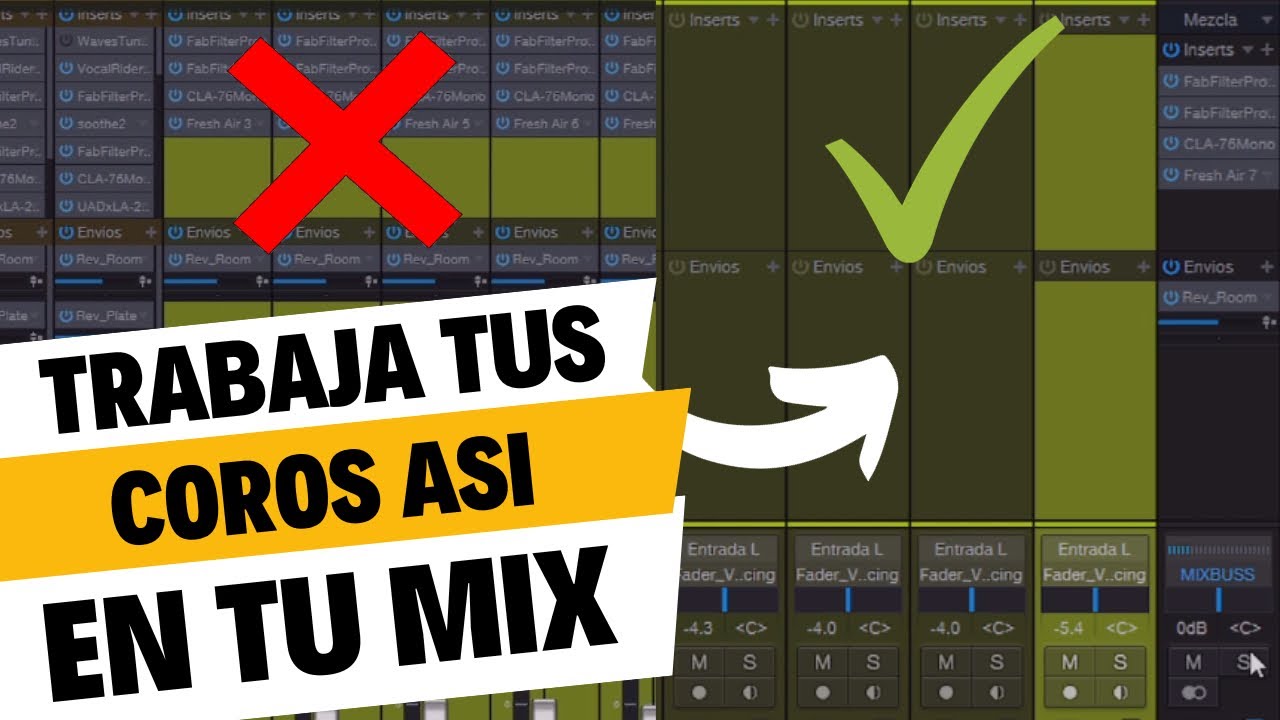 COROS Y ARMONIAS trabájalos de esta manera en tus MEZCLAS | Studio One | Fl studio | Protools