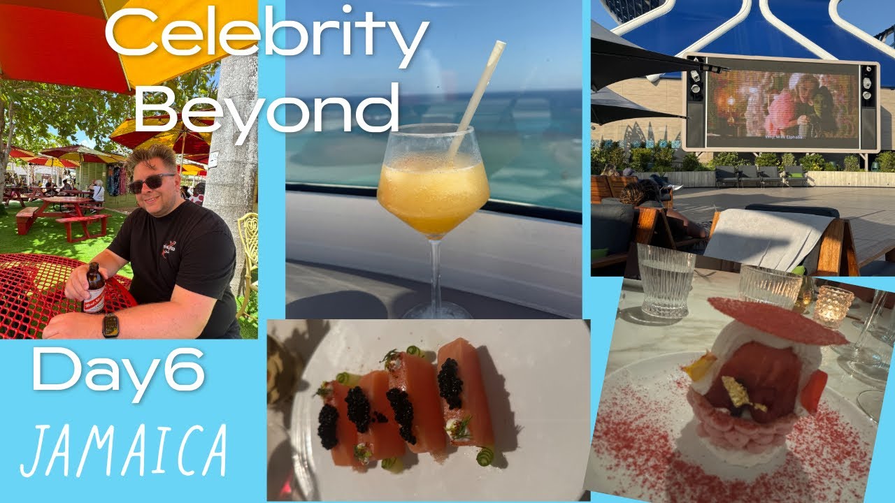 Day 6 Celebrity Beyond-JAMAICA! Explore the Port, Dinner @ Le Voyage, curling, trivia, wicked & MORE