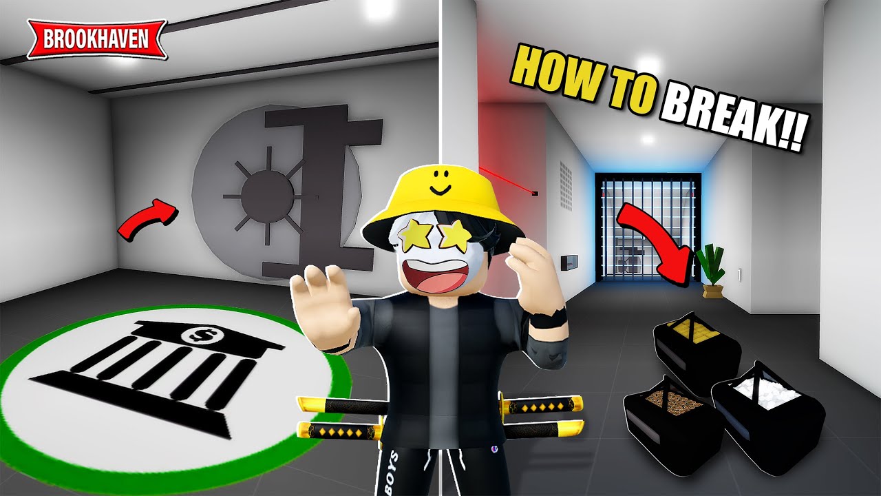 NEW UPDATE!! Cara Membobol UNDERGROUND BANK VAULT Di Brookhaven (DETAIL) - Roblox