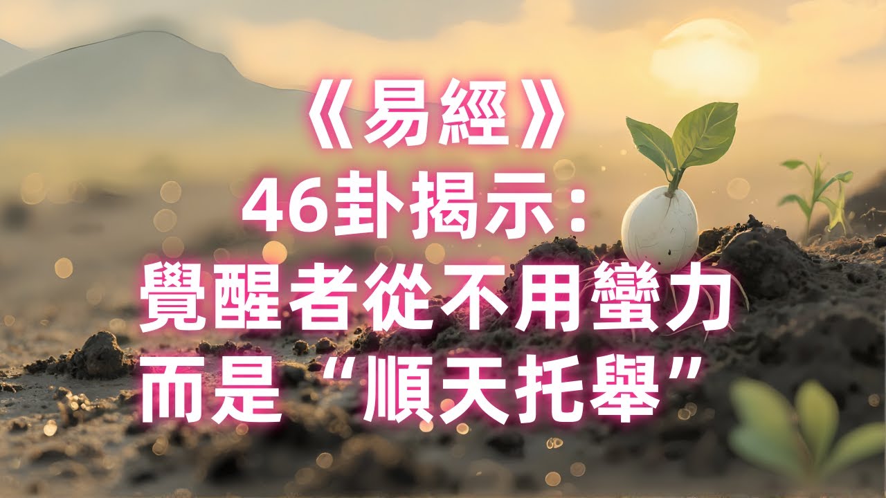 《易經》46卦揭示：覺醒者從不用蠻力，而是“順天托舉”。#人際關係 #貴人運 #個人成長 #吸引力法則 #傳統文化 #認知提升 #人生逆襲 #國學智慧 #易經 #成長思維 #强者心法