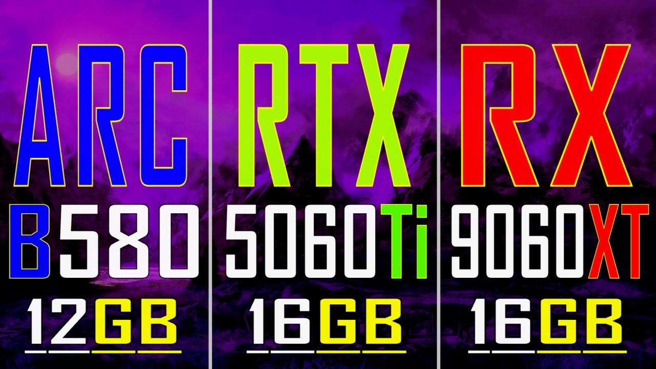 RX 9060XT vs ARC B580 vs RTX 5060Ti || PC GAMES BENCHMARK TEST ||