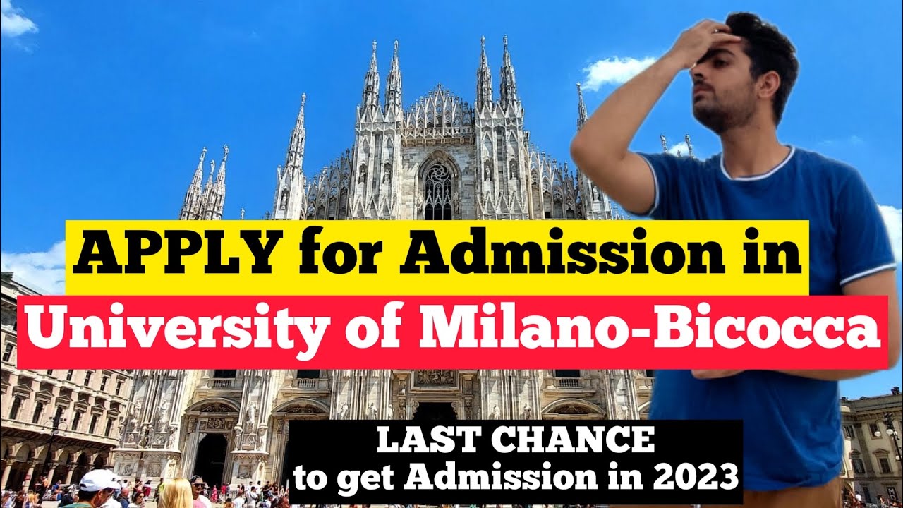 How to Apply for Admission in University of Milano-Bicocca | DSU Scholarship | Study in Italy
