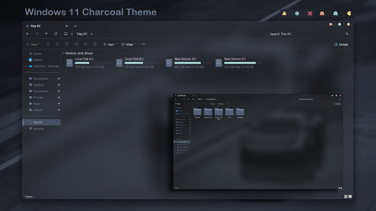 New Windows 11 Charcoal Theme - Best Dark Theme For Windows 11