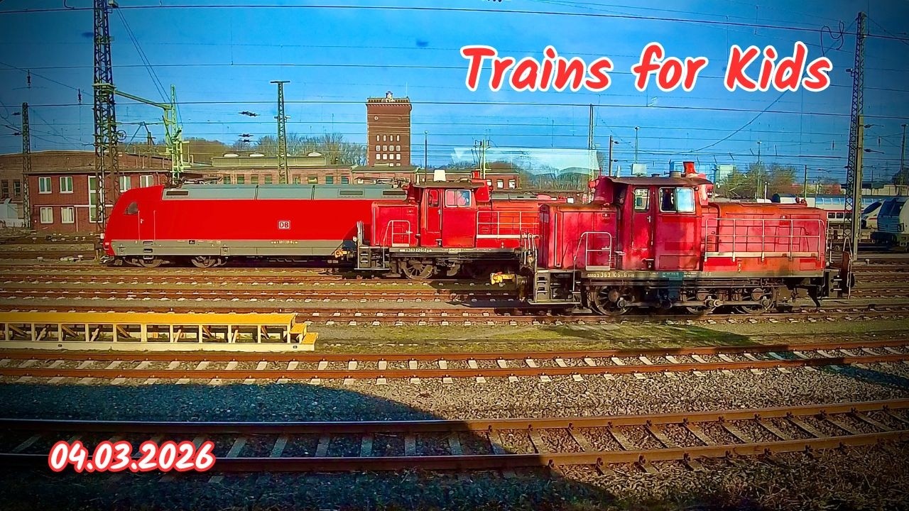 Trains for Kids in Germany 🚂 |ICE, IC,RE & Freight Trains Passing at German Stations (04.03.2026)