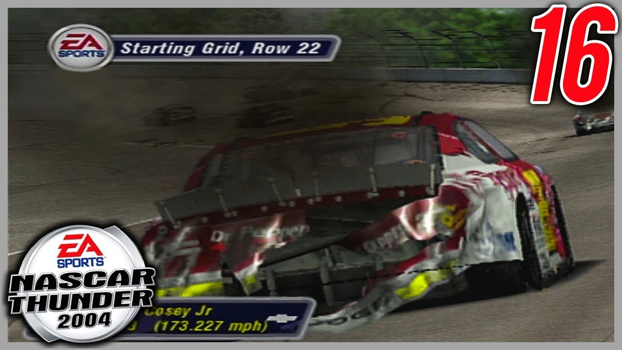 THE WHOLE FIELD CRASHED ON THE PACE LAP | NASCAR Thunder 2004 Career Mode Ep. 16