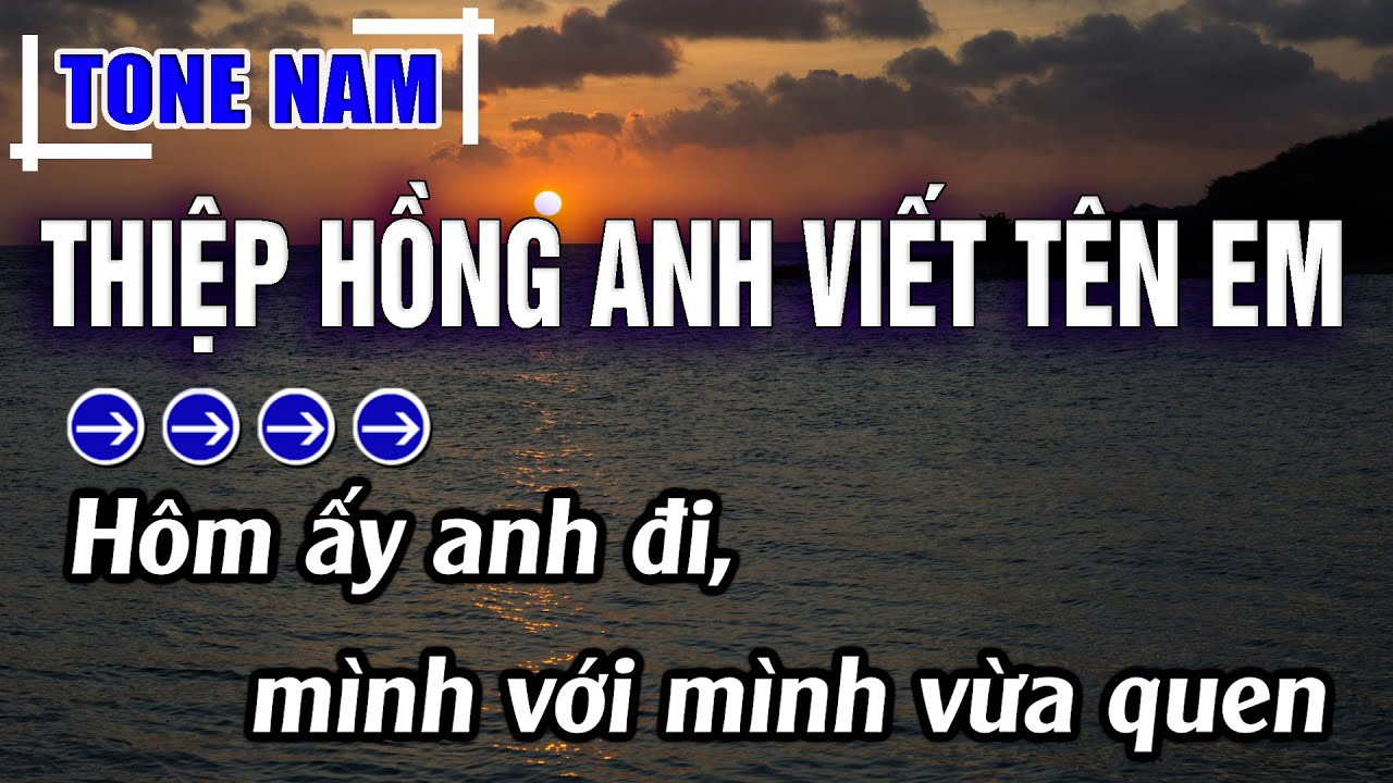 Thiệp Hồng Anh Viết Tên Em Karaoke Tone Nam ( A#m ) | Karaoke Đăng Khôi