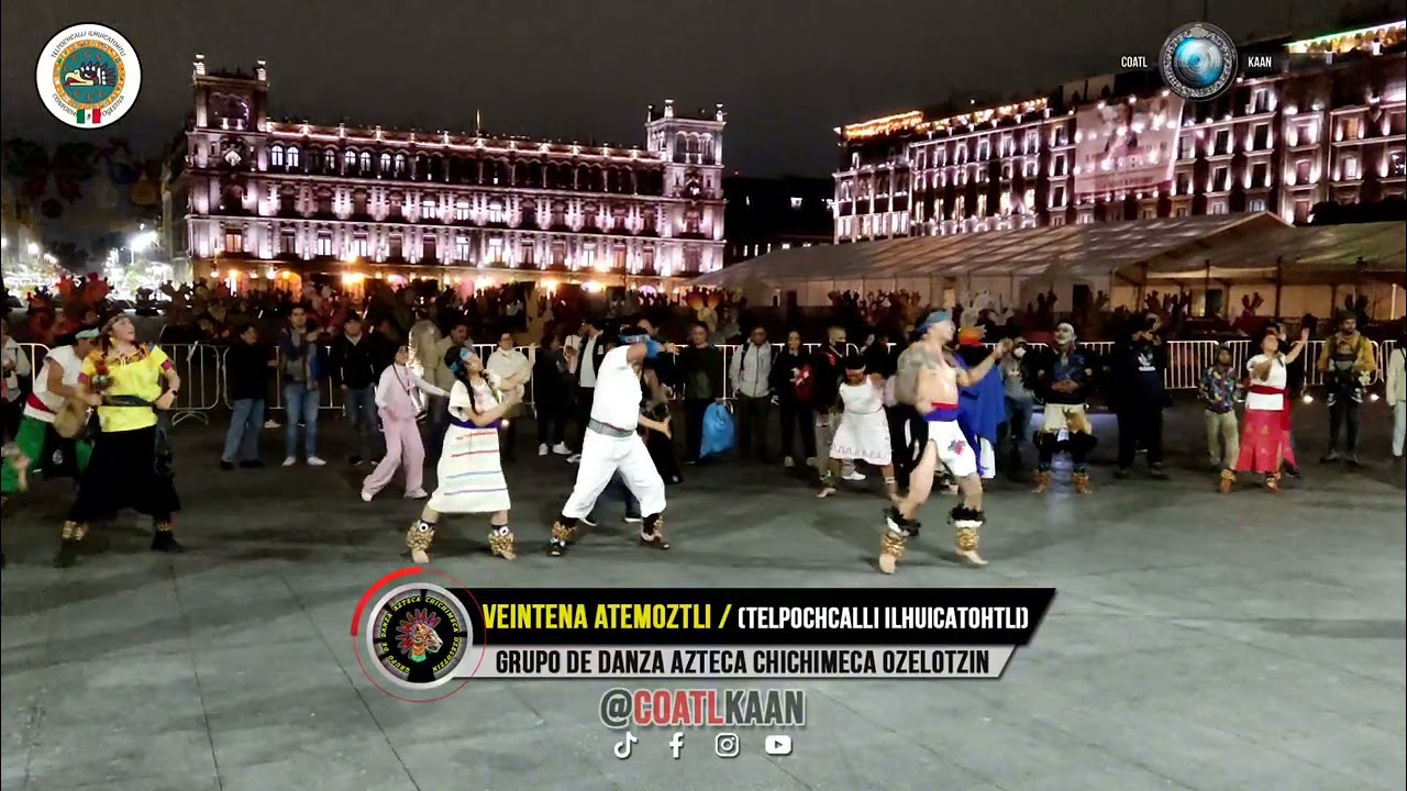 Danzas, explicación y palabras de la Veintena ATEMOZTLI de TELPOCHCALLI ILHUICATOHTLI