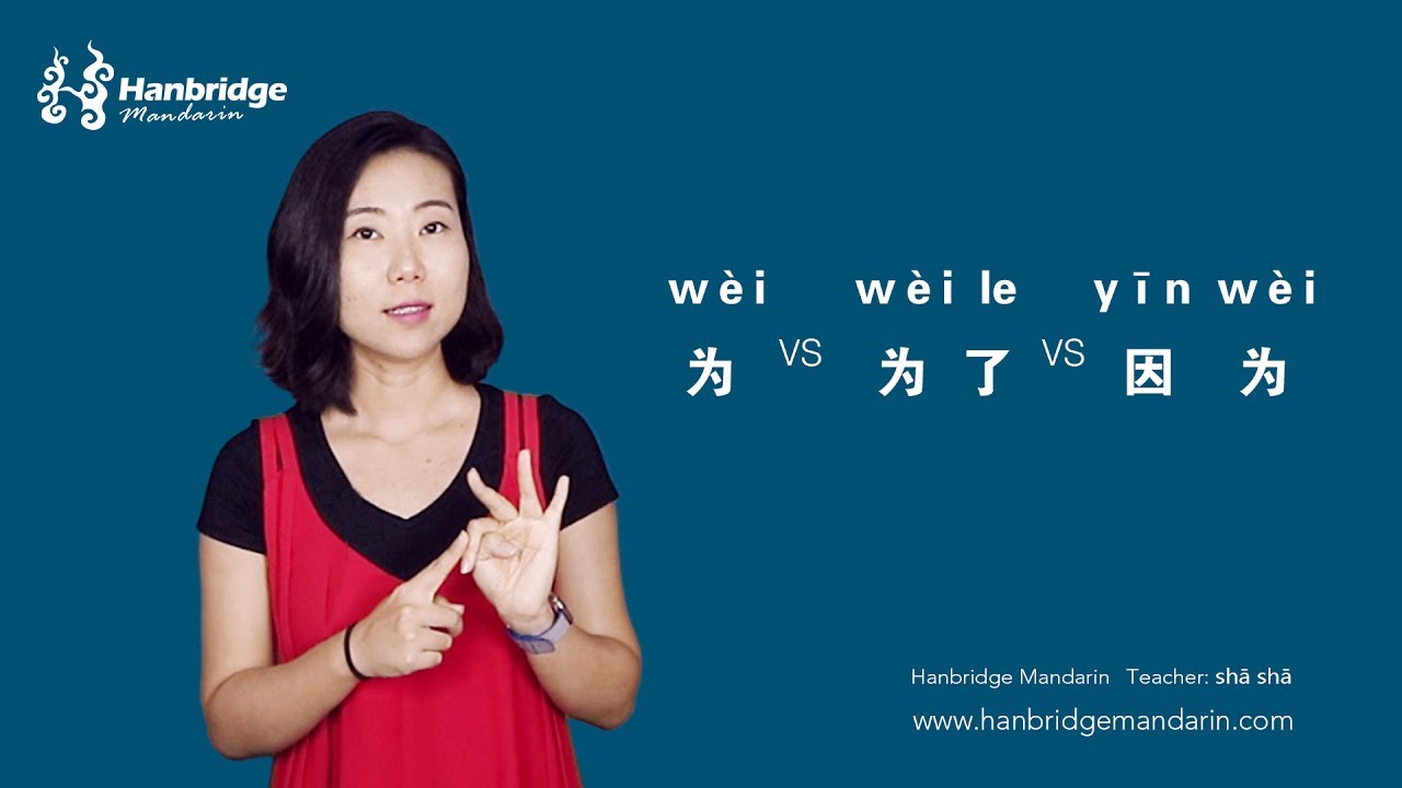 The difference between 为(wèi)VS 为了(wèi le)VS 因为(yīn wèi )