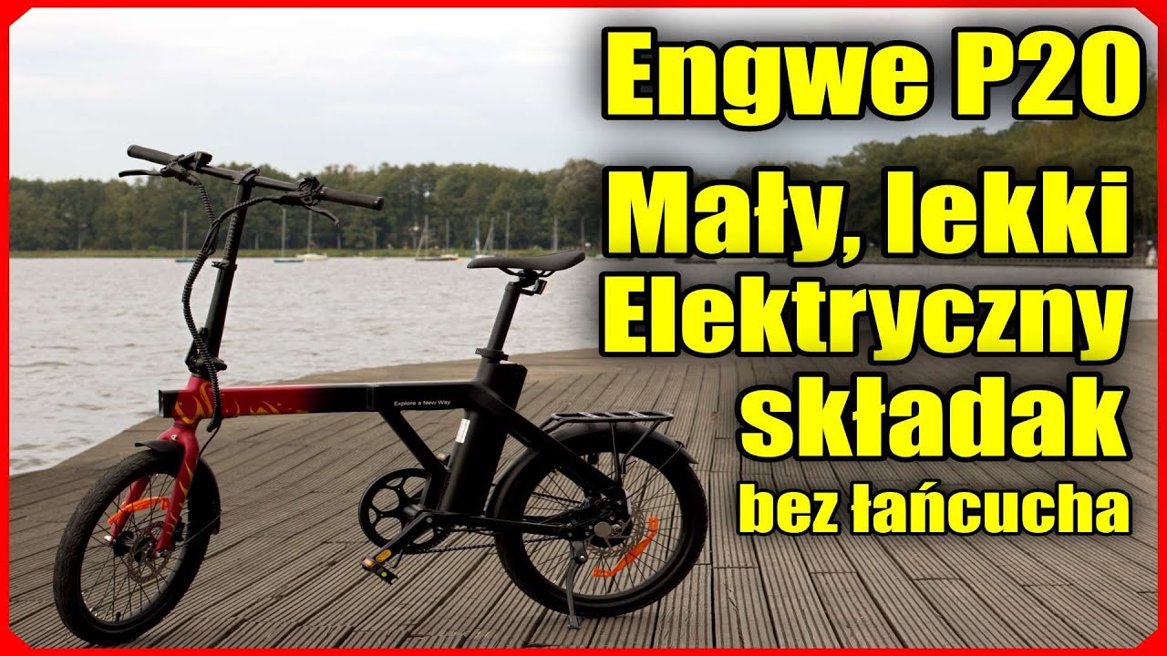 Rower elektryczny Engwe P20. Mały, lekki, bez łańcucha i z czujnikiem momentu obrotowego.