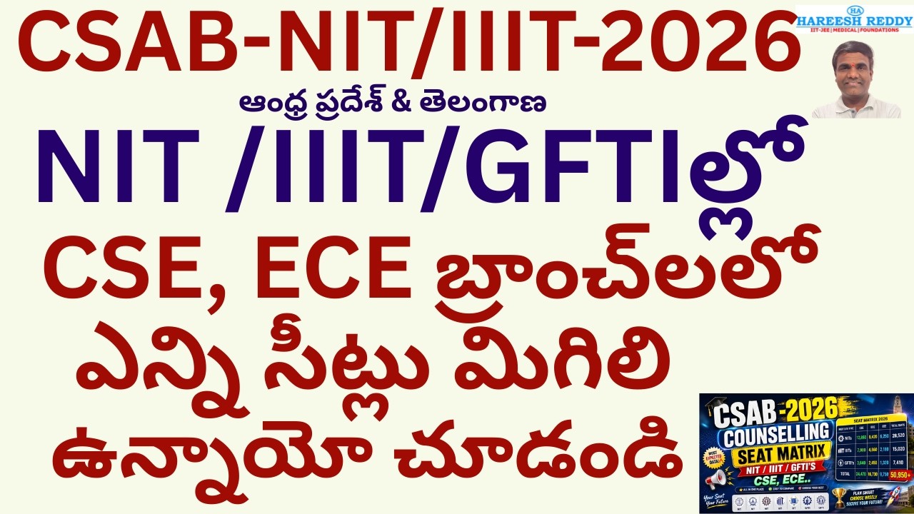CSAB 2026 Seat Matrix Released 🔥 NIT | IIIT | GFTI CSE, ECE, EEE Seats Complete Details|🚨NIT, IIIT