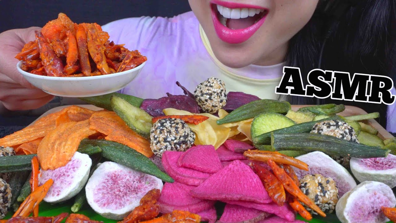ASMR CRUNCHY FRUIT VEGGIE SNACK P. 2 ผักผลไม้อบกรอบ (CRUNCHY EATING SOUNDS) NO TALKING | SAS-ASMR