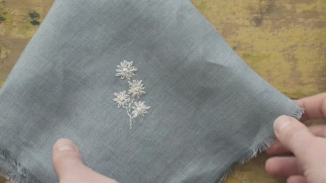 Embrace Imperfection & Learn to Embroider Wildflowers on a Linen Napkin