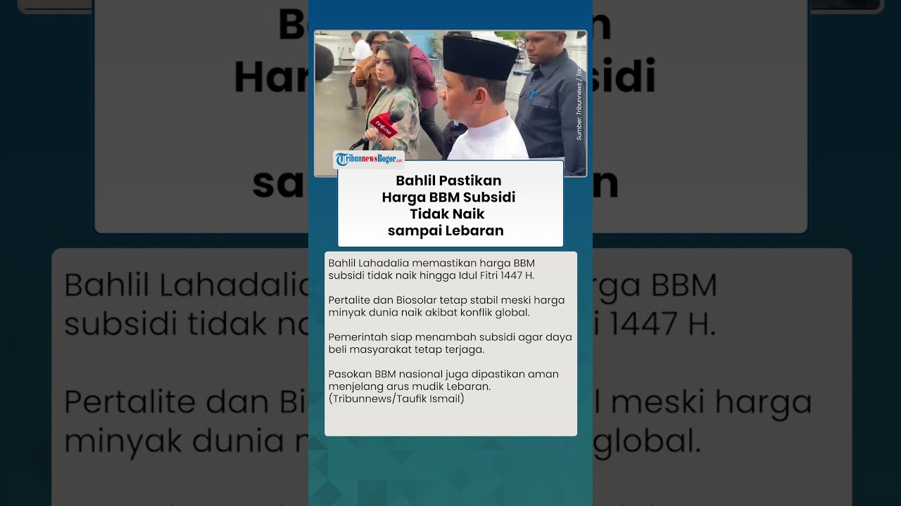 JELANG IDUL FITRI, Bahlil Pastikan Harga BBM Subsidi Tak Naik hingga Lebaran