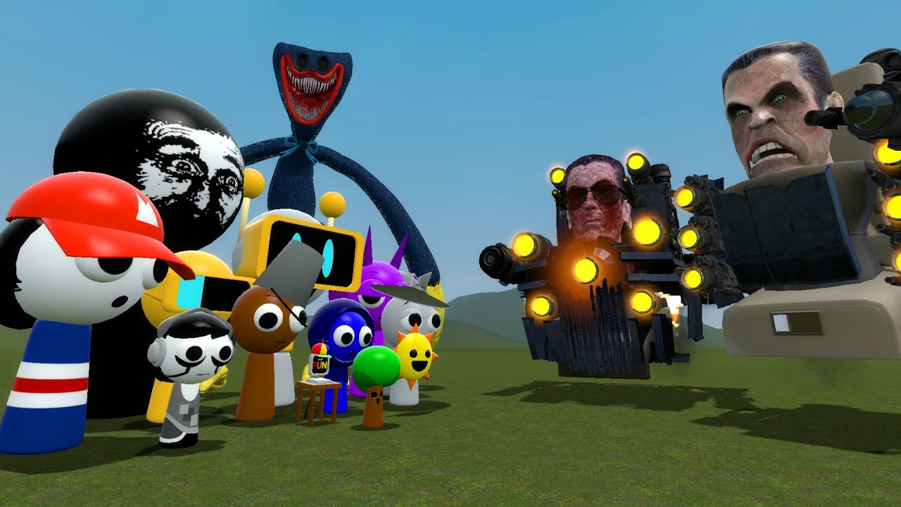 Poppy Playtime VS Spruki VS Skibidi Man | Garry's Mod