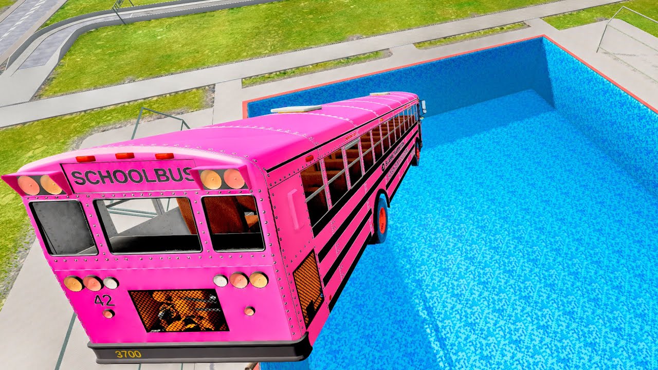 TOP 30 School Bus Crashes & Jumps - Would You Survive These School Bus Crashes - BeamNG Drive