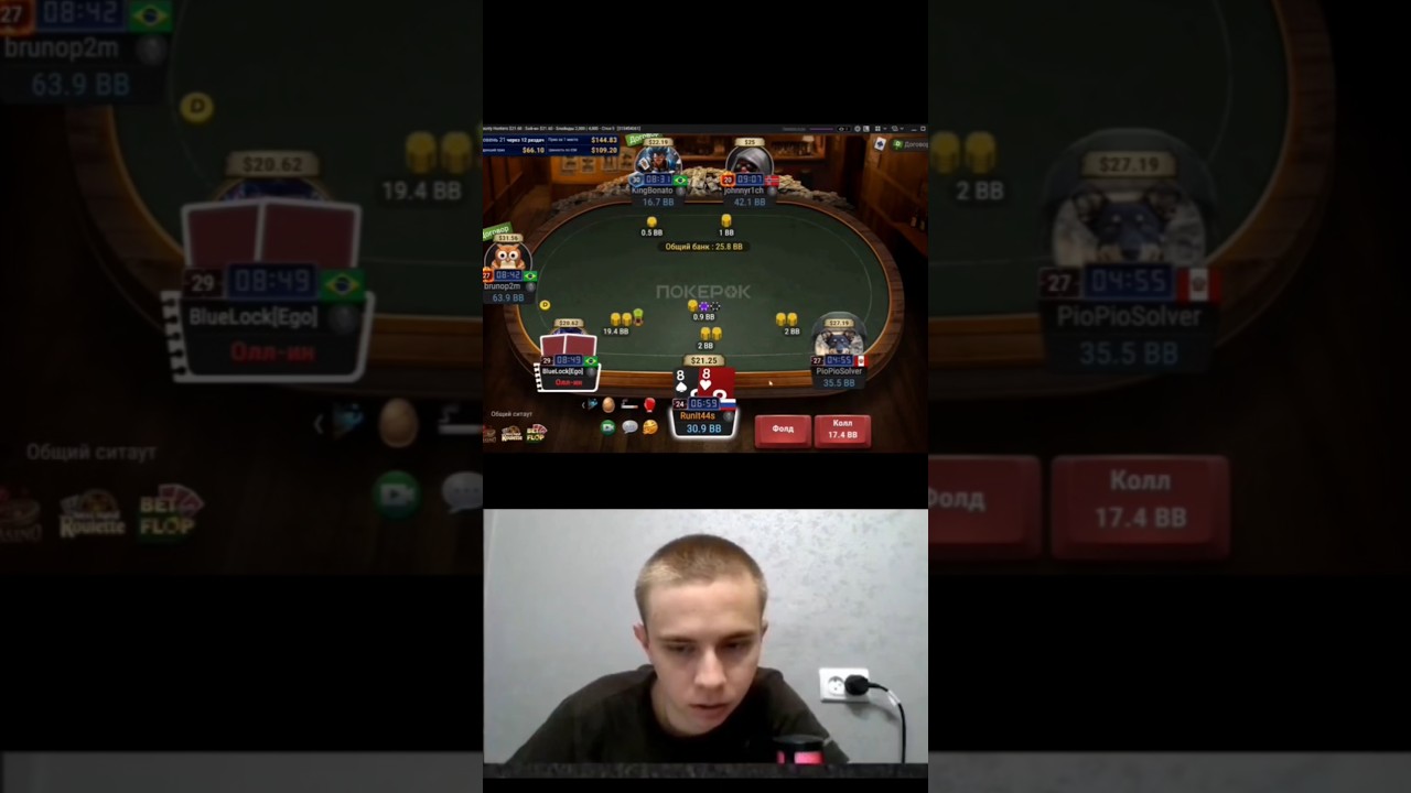 А вы бы заколили в таком ICM? #покер #poker #холдем #holdem
