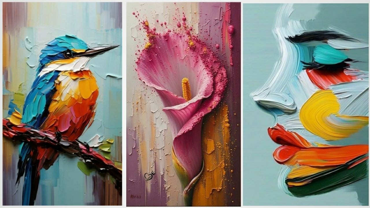 Creative Abstract Art 🎨 | Turning a Blank Canvas into a Stunning Masterpiece
