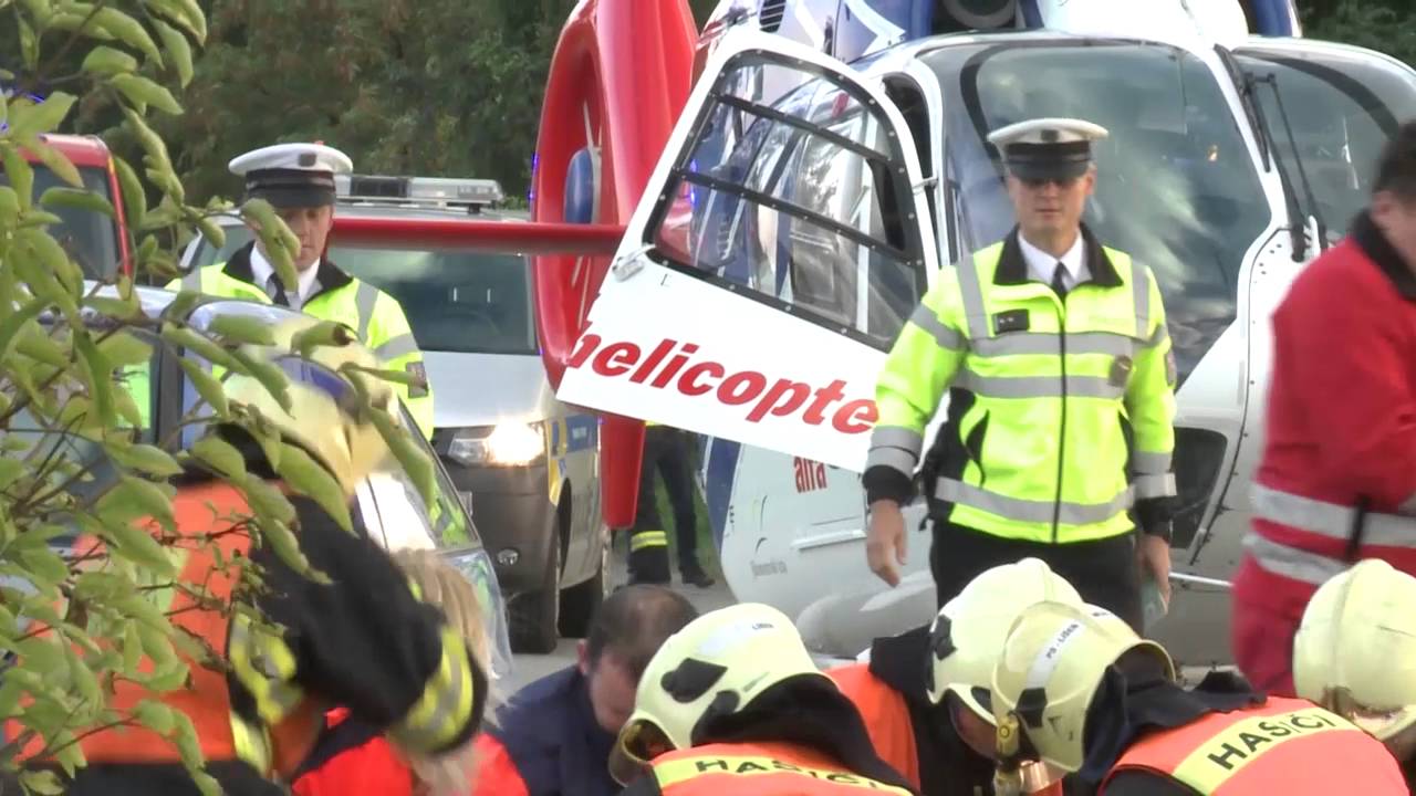 Spolupráce IZS u zásahu vrtulníku LZS