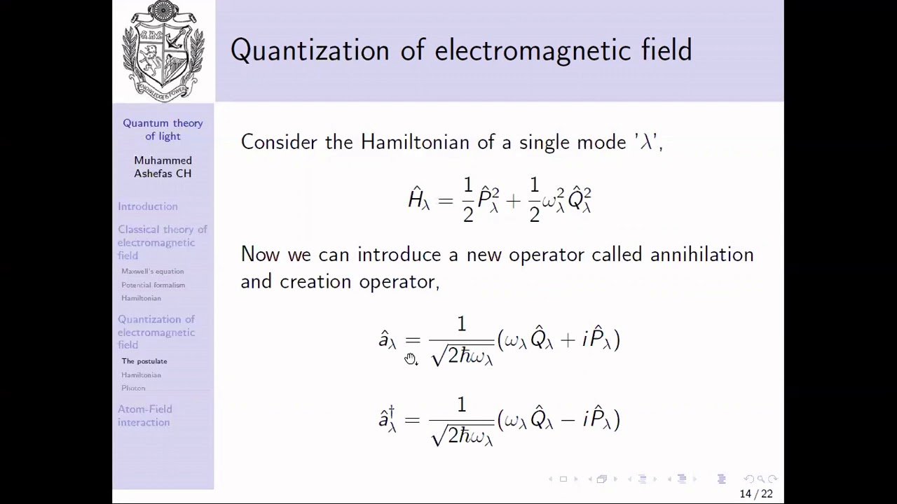 TDPT Lecture_08 Quantum Theory of Light