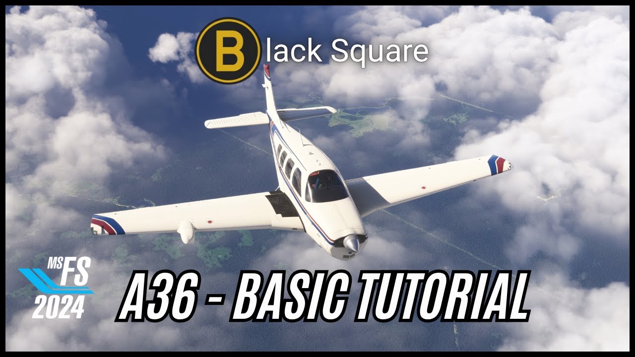 Black Square A36 Bonanza - Basic Tutorial | KPIE - KDAB Full Flight | MSFS 2024