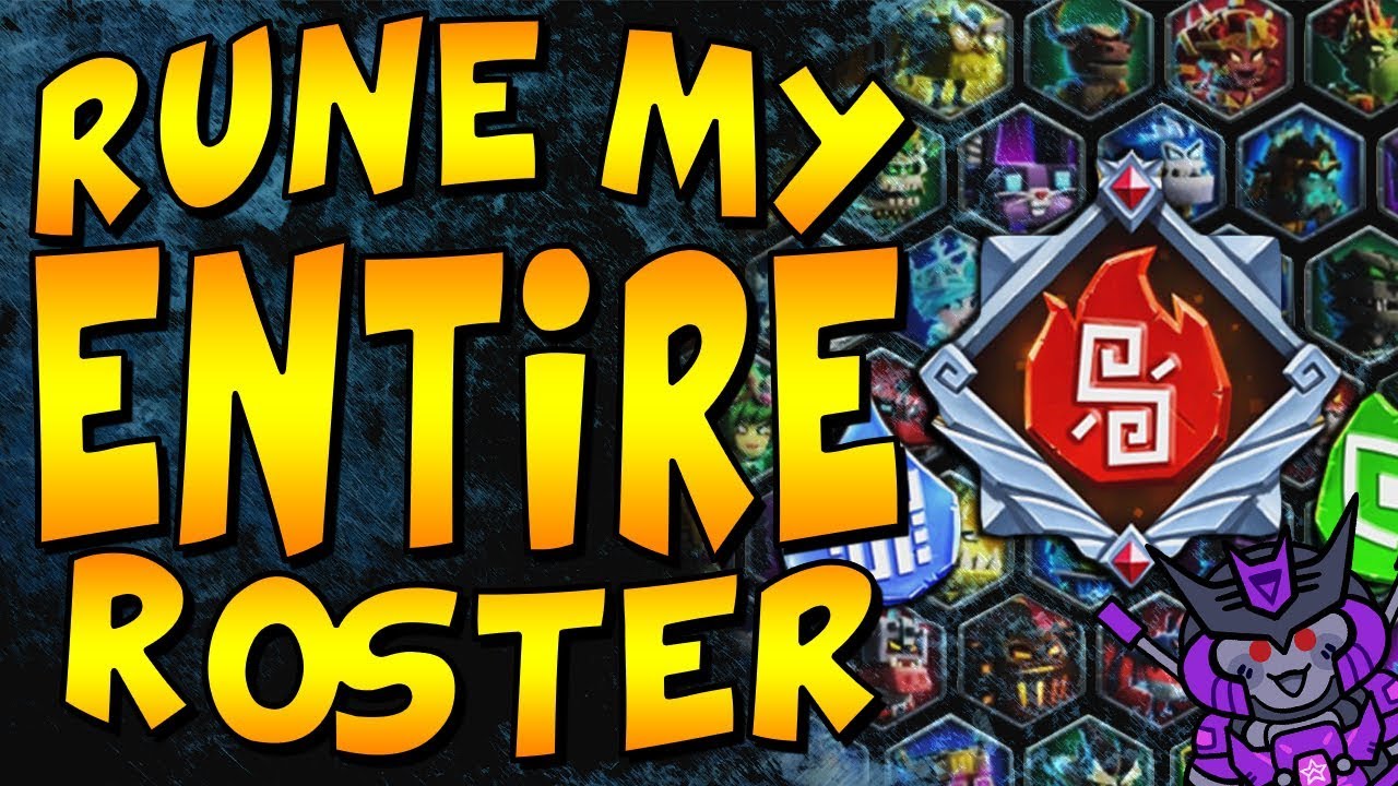 RUNE MY ENTIRE ROSTER AT ONCE [PART 3] | Dungeon Boss