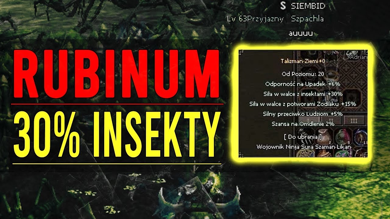 ⚡TALIK 30% INSEKTY, V3, ALCHEMIA, ZAROBEK, GM, 65 POZIOM - [#18] METIN2.PL RUBINUM