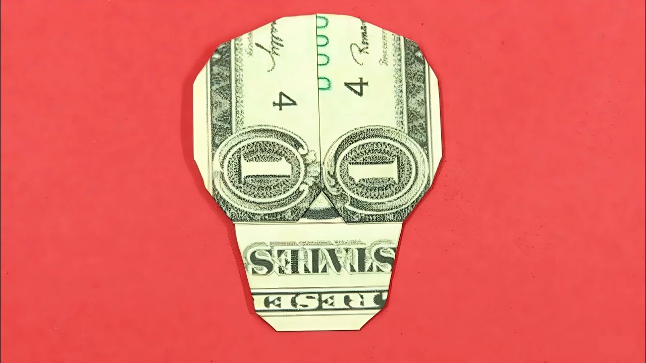 How to fold | Dollar Origami Skull | Money Origami