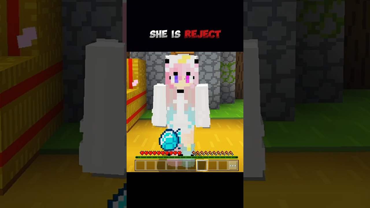 She is Reject in Minecraft #minecarft #short #viral