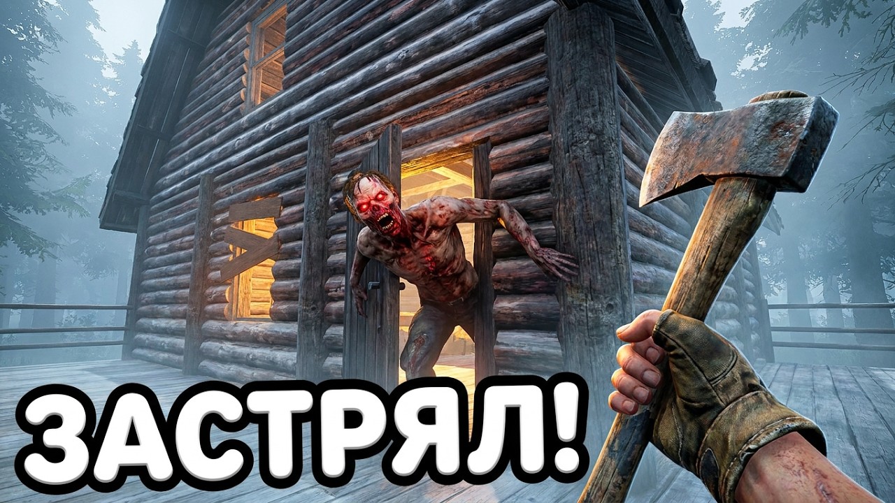 Зомби застрял в двери в Mist Survival