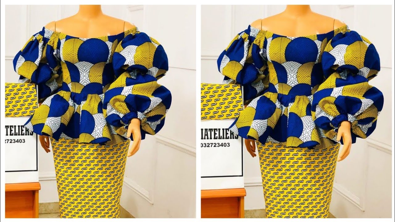 OFFSHOULDER TOP [Detailed] with DOUBLE PUFF SLEEVES cutting and stitching